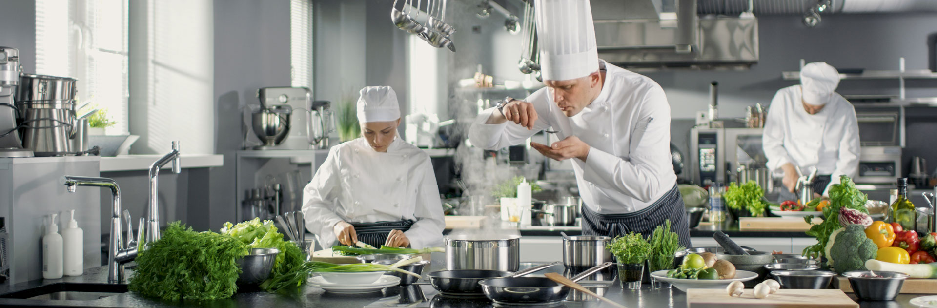 Chefs in a kitchen